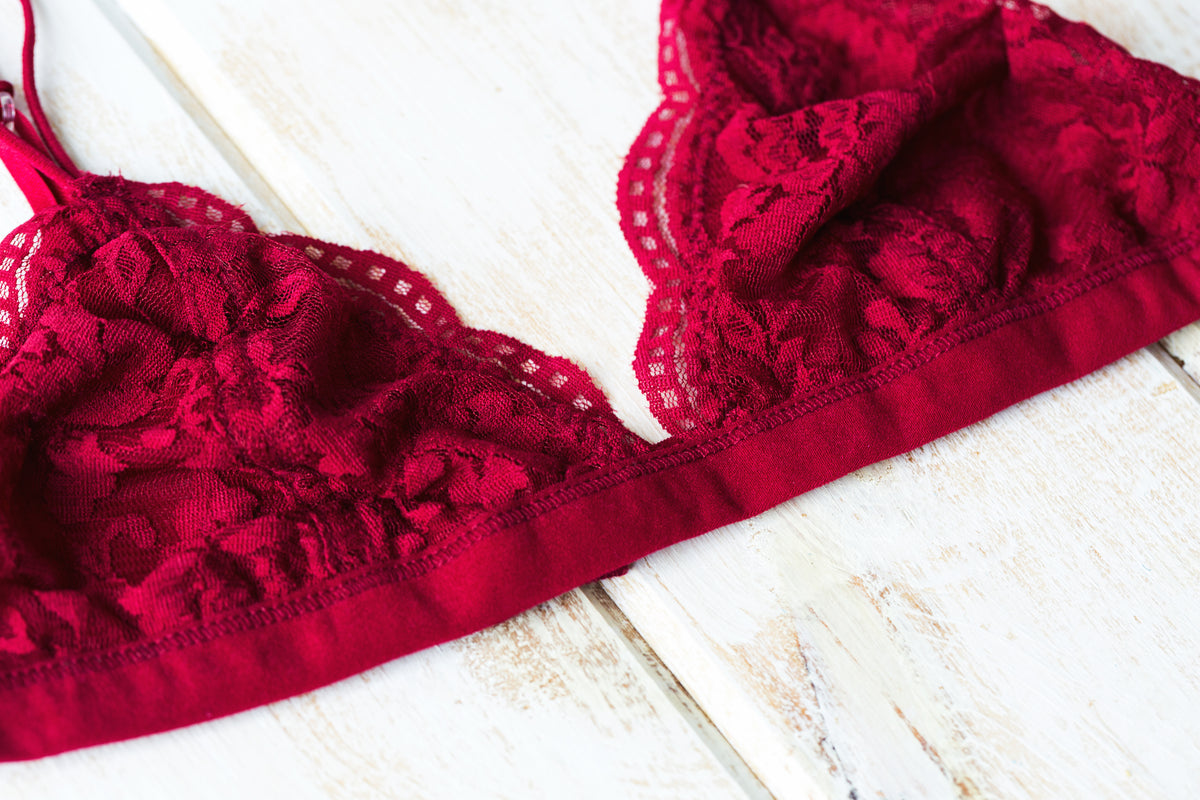 Classic Bralette – Deep Red